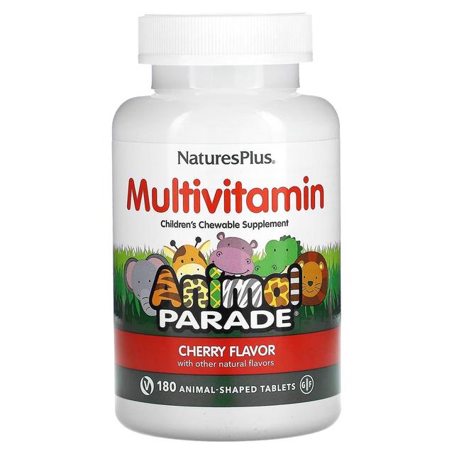 Nature's Plus NaturesPlus, Animal Parade, Children's Chewable Multivitamin Supplement, Cherry, 180 Animal-Shaped T on Productcaster.