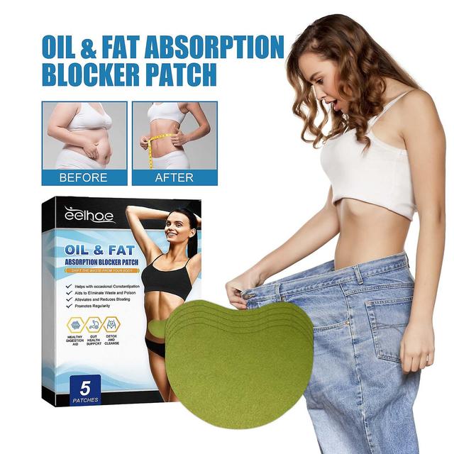 Gaoguan Fat Patch, Oil And Fat Absorption Blocker Pre Meal Patch 5 Pieces/box White on Productcaster.