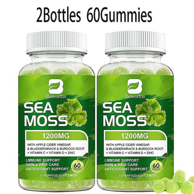 Hu Organic Sea Moss Gummies With Irish Sea Moss,burdock Root,bladderwrack For Stronger Immune,healthier Skin & Hair,detox Hu 2 bottles 60 gummies on Productcaster.