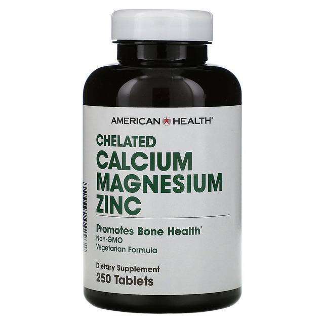 American Health Amerikansk sundhed, Chelateret calciummagnesiumzink, 250 tabletter on Productcaster.