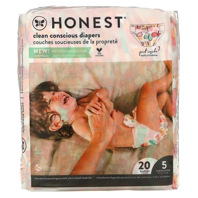 The Honest Company, Honest Diapers, Size 5, 27+ lbs, Wingin It, 20 Diapers on Productcaster.