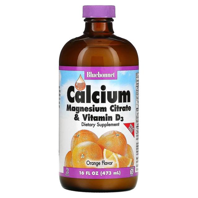 Bluebonnet Nutrition Bluebonnet Ernæring, Flydende Calcium Magnesiumcitrat & Vitamin D3, Orange , 16 fl oz (473 ml) on Productcaster.