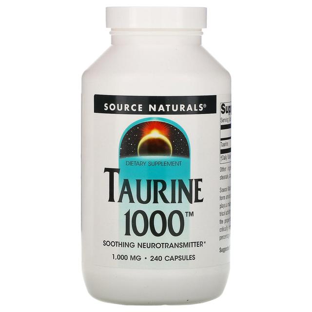 Source Naturals Kilde Naturals, Taurin, 1,000 mg, 240 kapsler on Productcaster.