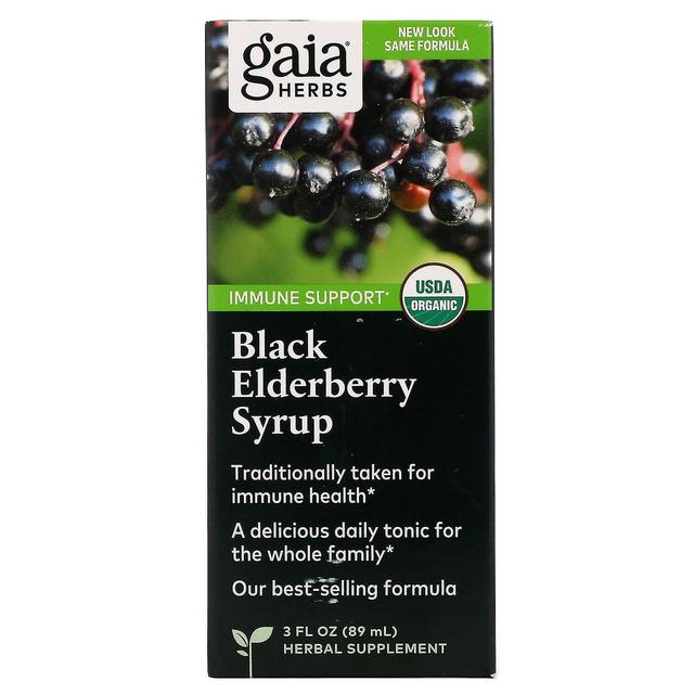 Gaia Herbs Gaia urter, sort hyldebærsirup, 3 fl oz (89 ml) on Productcaster.