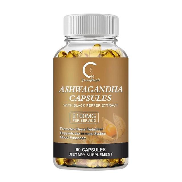 Natural Ashwagandha Capsule Fertility Desire arousal Pain Relief anxiety Reduce Stress Hormones RegulationTIB TIB . 60pcs on Productcaster.