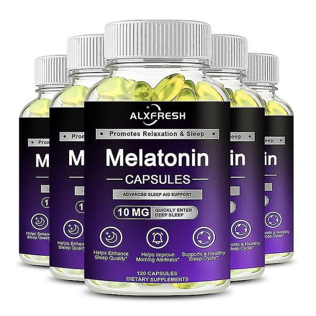 AivaToba Melatonin kapsler - Hjælp med at forbedre søvnkvaliteten, lindre søvnløshed og hjælpe med dyb søvnhuamade Huamade 5X flaske 60pcs on Productcaster.