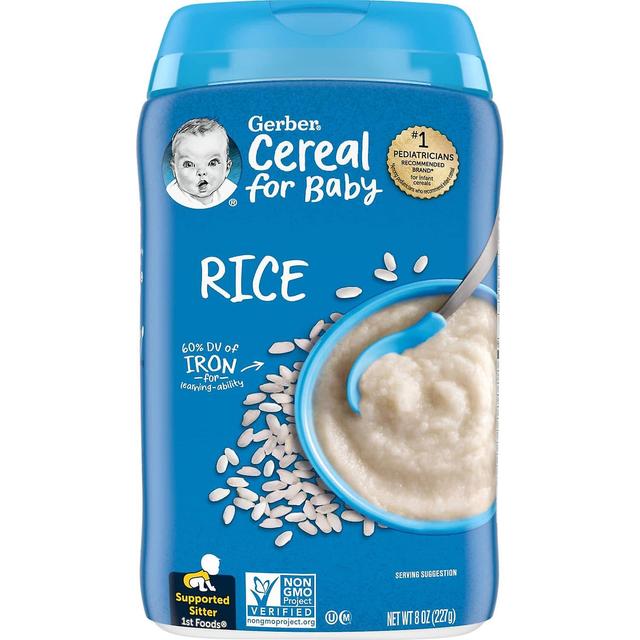 Gerber, Cereal for Baby, 1st Foods, Rice, 8 oz (227 g) on Productcaster.