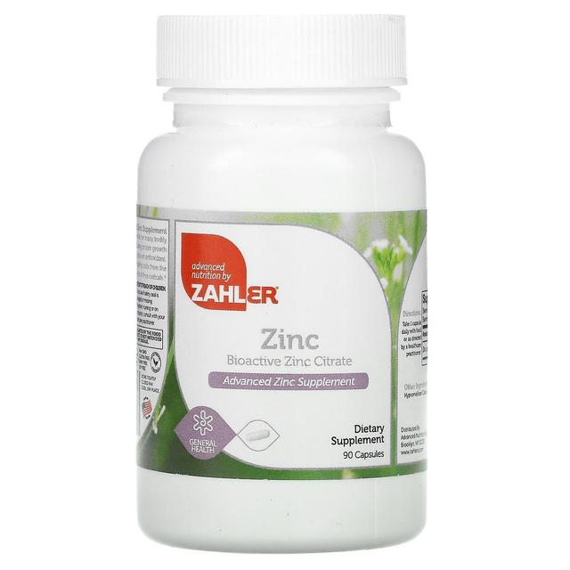 Zahler, Zinc, Bioactive Zinc Citrate, 90 Capsules on Productcaster.