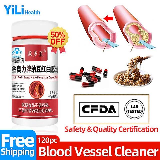 Coscelia Blood Vessels Cleansers Capsule Arteriosclerosis Atherosclerosis Cure Vascular Occlusion Cleaning Natto Red Yeast Cfda Approve 2bottles 120pc on Productcaster.