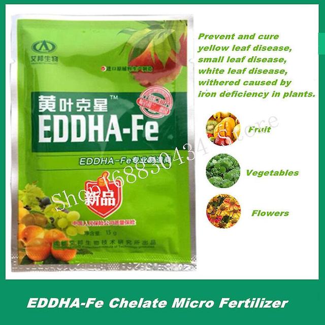 Jinzhaolai 15g Eddha-fe Chelate Micro Fertilizer Treating Yellow Leaves Withered Supplement Iron Nutrition Home Garden Bonsai 5pcs on Productcaster.