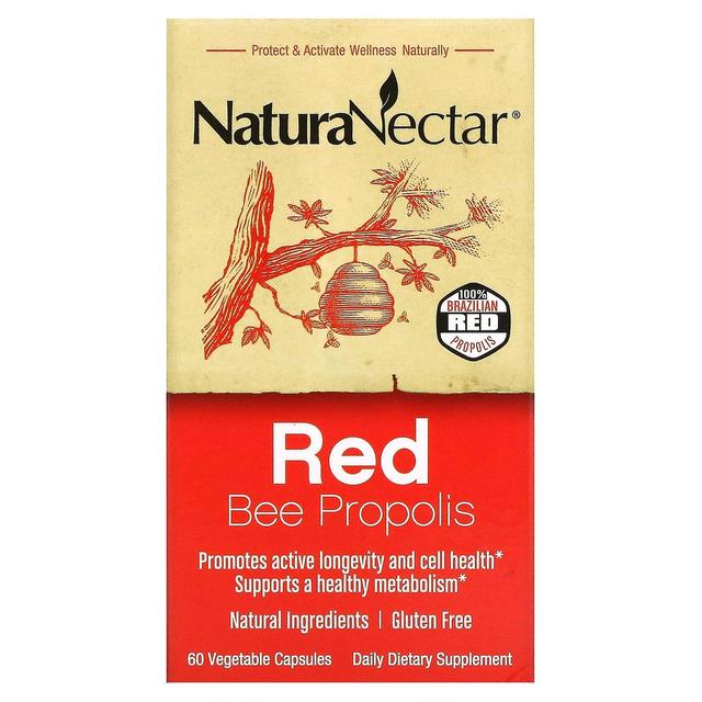 NaturaNectar, Röd bee Propolis, 60 Grönsakskapslar on Productcaster.