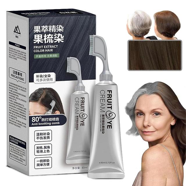 Plant Extract Hair Dye Essence, XUSHENG Black Fruit Dyeing Cream, Fruit Essence,100% New on Productcaster.