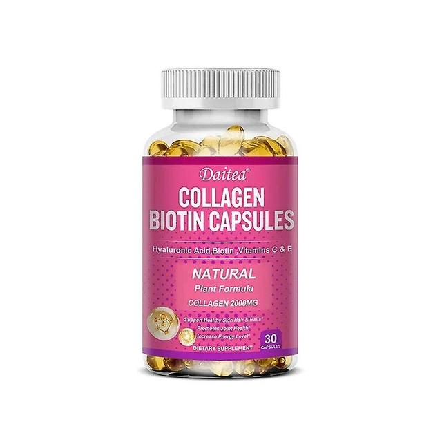 Vorallme Collagen Biotin Supplement, Hyaluronsäure, Vitamin C, E-Hair, Haut, Nägel und Energie, vegane Kapseln 30 count-1bottle on Productcaster.