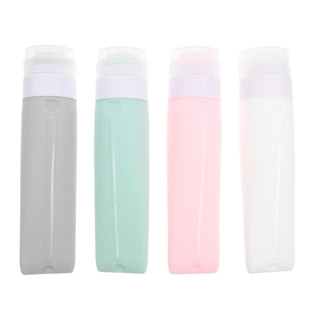 4Pcs Silica Gel Travel Bottling Package Cosmetics Storage Bottling for Women 3.3x3.3cm on Productcaster.