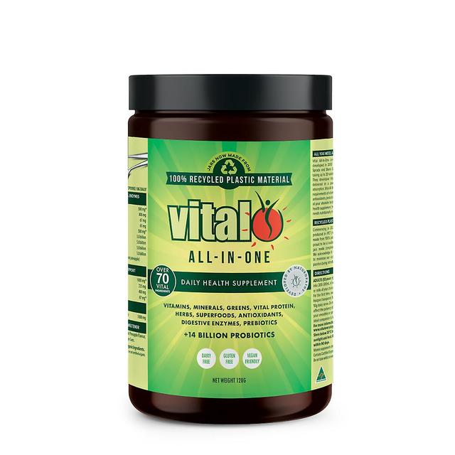 Vital Elintärkeä all-in-one-päivittäinen terveyslisä 120gm on Productcaster.