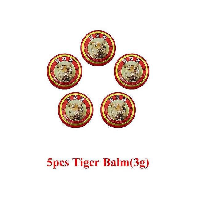 Mja 2pcs Tiger Balm Cooling Oil Mint Refreshing Cream Cold Dizziness Headache Care Ointment Anti-itching Herbal Medical Plaster 5pcs 3g on Productcaster.