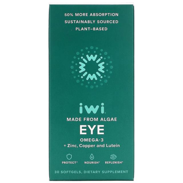 iWi, Eye, Omega-3 + Zinc, Copper and Lutein, 30 Softgels on Productcaster.