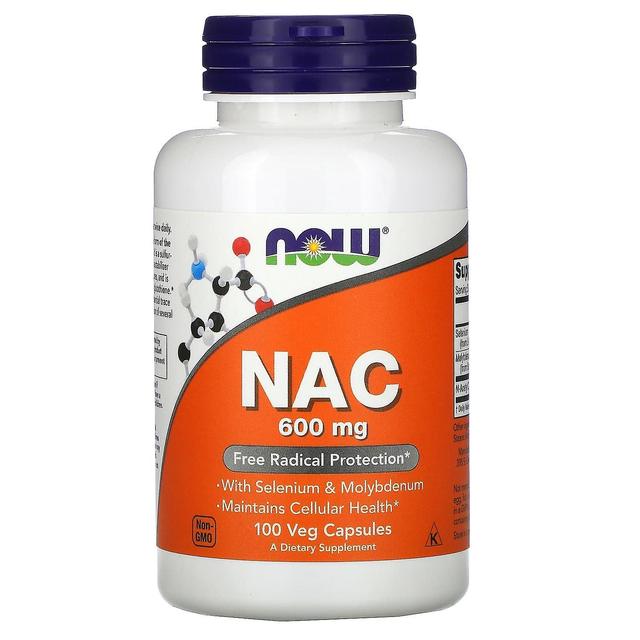 NOW Foods, NAC, 600 mg, 100 kasviskapselia on Productcaster.