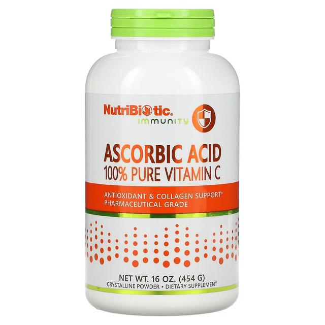 NutriBiotic, Immunity, Ascorbic Acid, 100% Pure Vitamin C, Crystalline Powder, 16 oz (454 g) on Productcaster.