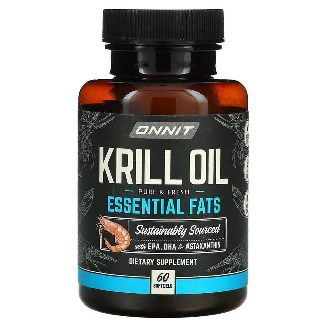 Onnit, Olio di Krill, Grassi Essenziali, 60 Softgels on Productcaster.