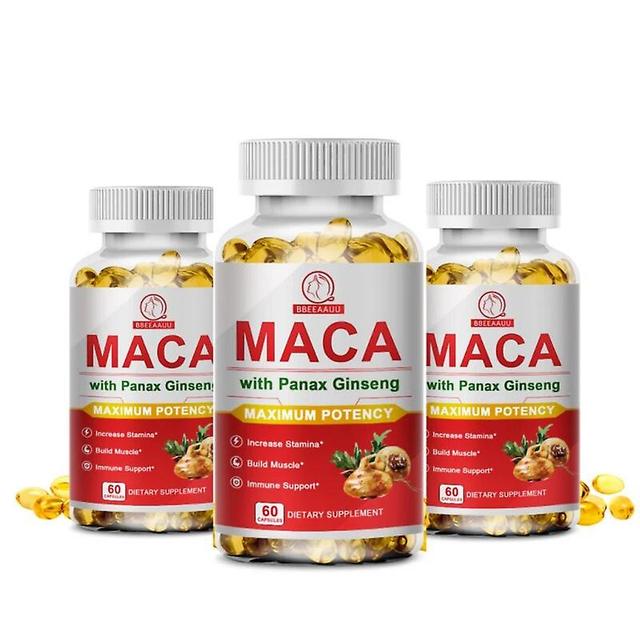 Eccpp Ashwagandha Extract Kidney Health Support Male Reproductive Health Eliminate Fatigue Endurance And Energy Supplement 3bottle x60pcs on Productcaster.