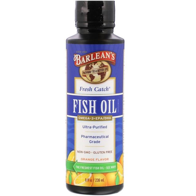 Barlean's, Óleo de peixe fresco, Omega-3 EPA/DHA, Sabor laranja, 8 fl oz (236 ml) on Productcaster.