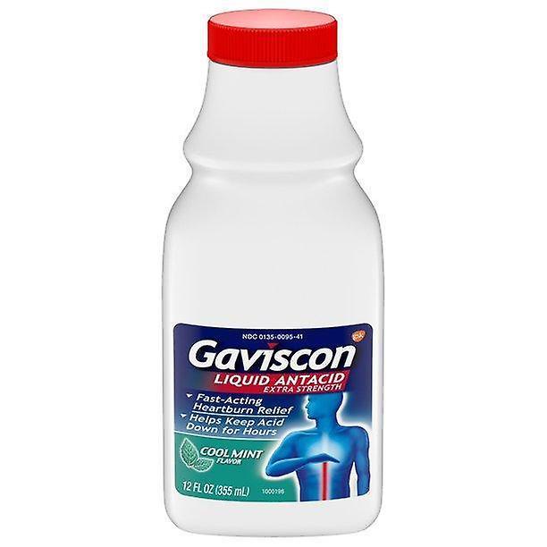 Gaviscon extra strength cool mint liquid antacid for fast-acting heartburn relief, 12 ounce on Productcaster.