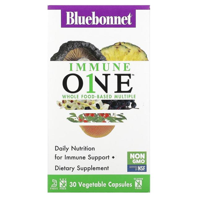 Bluebonnet Nutrition Bluebonnet Ernæring, Immun en, Hel Mad-baseret Multipel, 30 Vegetabilske Kapsler on Productcaster.