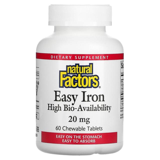 Natural Factors, Easy Iron, 20 mg, 60 Chewable Tablets on Productcaster.