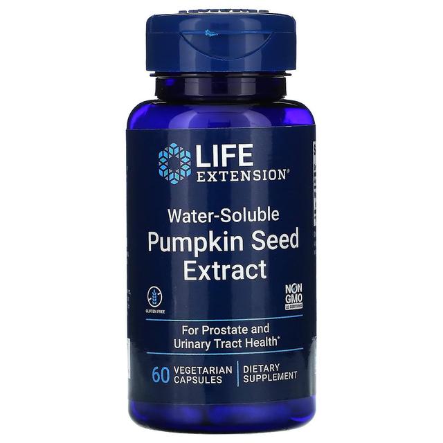 Life Extension, Water-Oplosbaar pompoenpittextract, 60 vegetarische capsules on Productcaster.