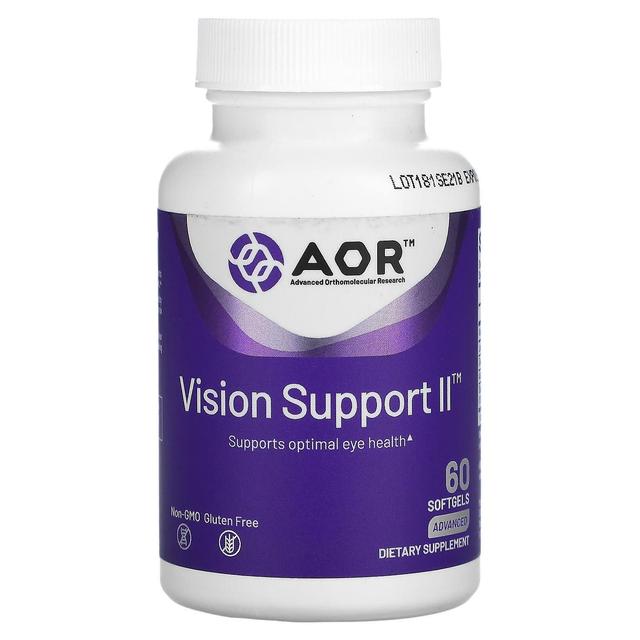 Advanced Orthomolecular Resear Avanceret orthomolekylær forskning AOR, Vision Support II, 60 softgels on Productcaster.