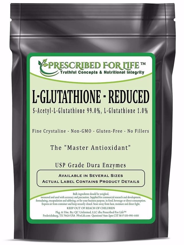 Prescribed For Life Glutathione (L) - Natural Tripeptide of Amino Acids Glycine, Glutamine & Cysteine 1 kg (2.2 lb) on Productcaster.