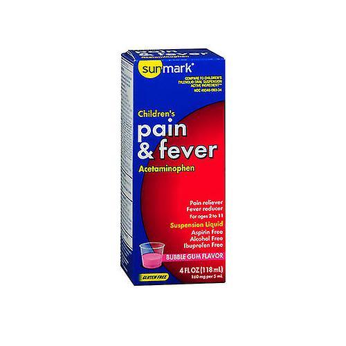 Sunmark Children's Pain & Fever Liquid Bubble Gum Flavor, 4 Oz (Pack of 1) on Productcaster.