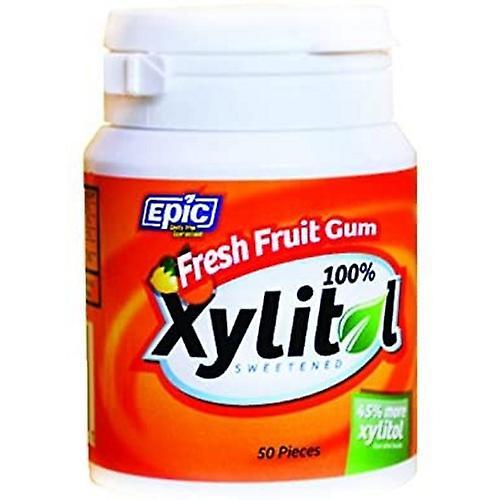 Epic Dental Xylitol Sweetened Gum, Fresh Fruit 50 Pc (Pack of 6) on Productcaster.