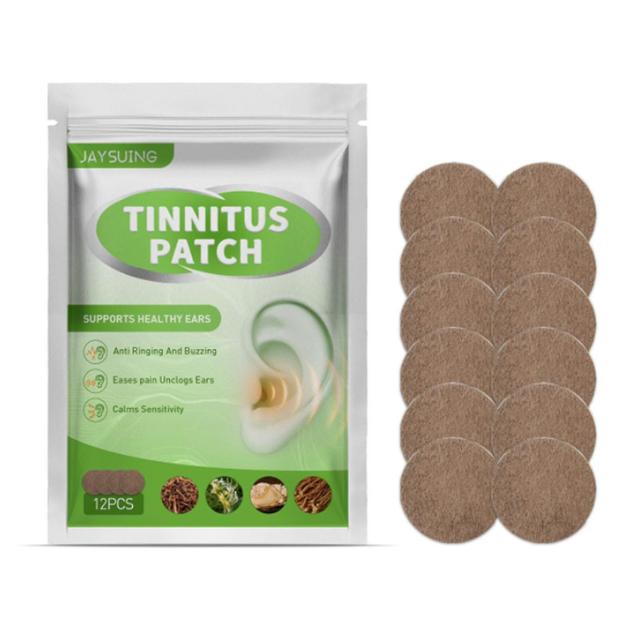 12pcs Tinnitus Patches Herbal Formula Skin Friendly Fit Acupoints Relieve - HD 1 box of 12 pieces on Productcaster.