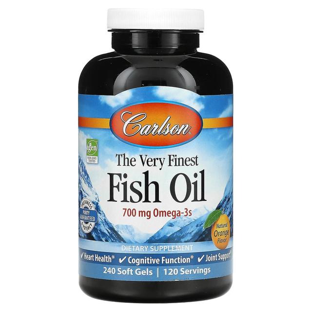 Carlson, The Very Finest Fish Oil, Natural Orange , 350 mg, 240 Soft Gels on Productcaster.