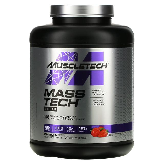 MuscleTech, Mass Tech Elite, Strawberry, 6 lbs (2.72 kg) on Productcaster.