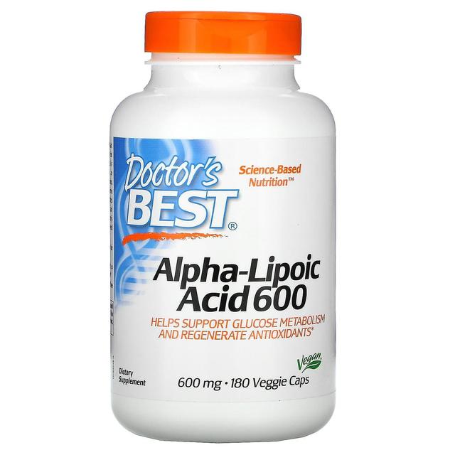 Doctor's Best, Alpha-Lipoic Acid 600, 600 mg, 180 Veggie Caps on Productcaster.