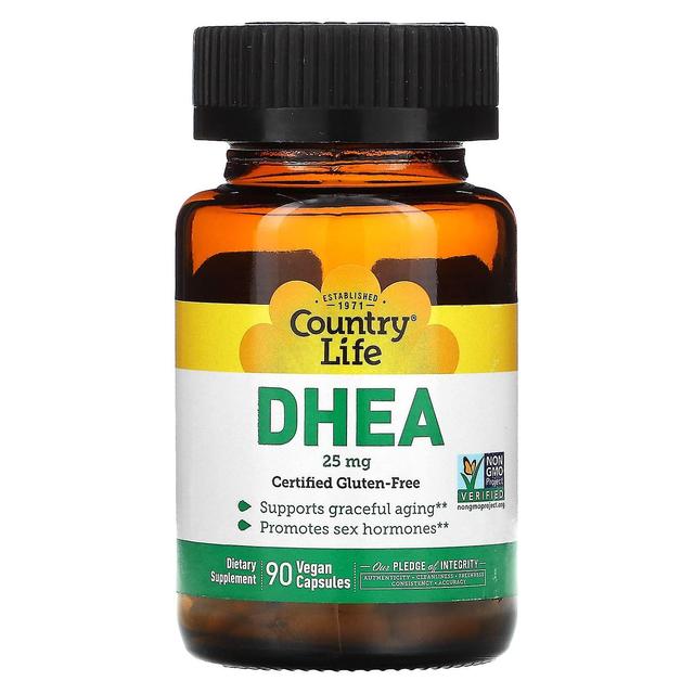 Country Life, DHEA, 25 mg, 90 Vegan Capsules on Productcaster.