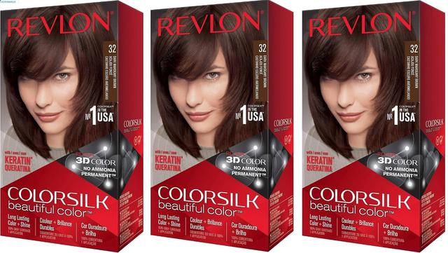 3 x Revlon Colorsilk Permanent Hair Colour - 32/3RB Mahogany Brown on Productcaster.