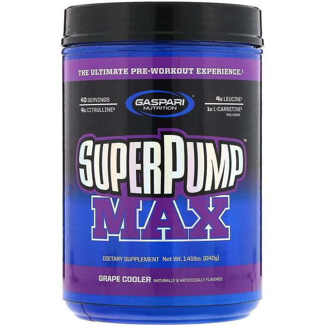 Gaspari Nutrition, SuperPump Max, Refrigerador de Uvas, 1,41 lbs (640 g) on Productcaster.