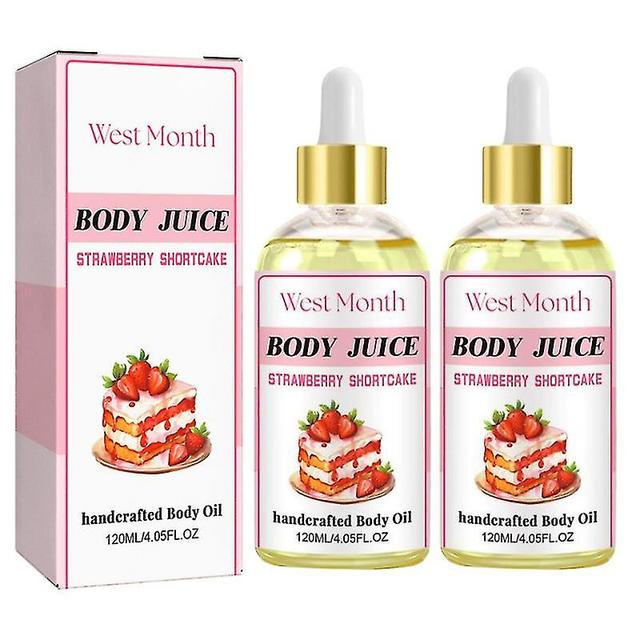 Szfy 1/2/3pcs Wildplus Body Juice Oil Strawberry Shortcake, Handcrafted Body Oil For Women 2pcs on Productcaster.