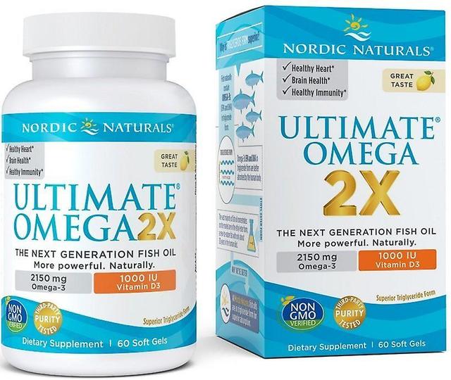 Nordic Naturals Ultimate Omega 2 X med Vitamin D3 2150 mg 60 Softgels 140 gr on Productcaster.