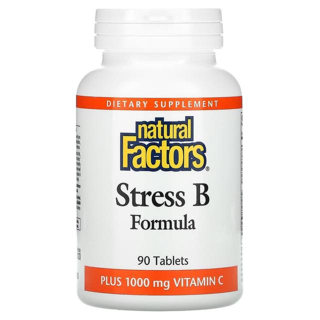 Natural Factors Fatores Naturais, Fórmula de Estresse B, Mais 1.000 mg de vitamina C, 90 comprimidos on Productcaster.