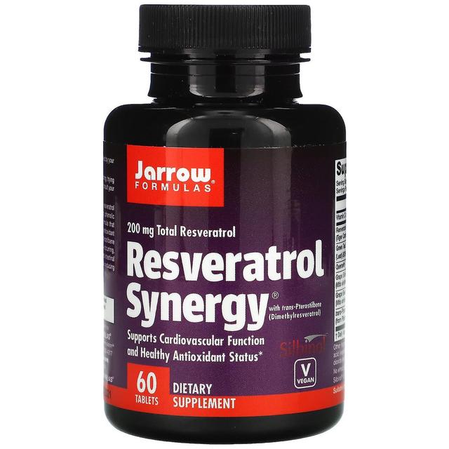 Jarrow Formulas Jarrow-kaavat, resveratrolin synergia, 200 mg resveratrolia, 60 tablettia on Productcaster.