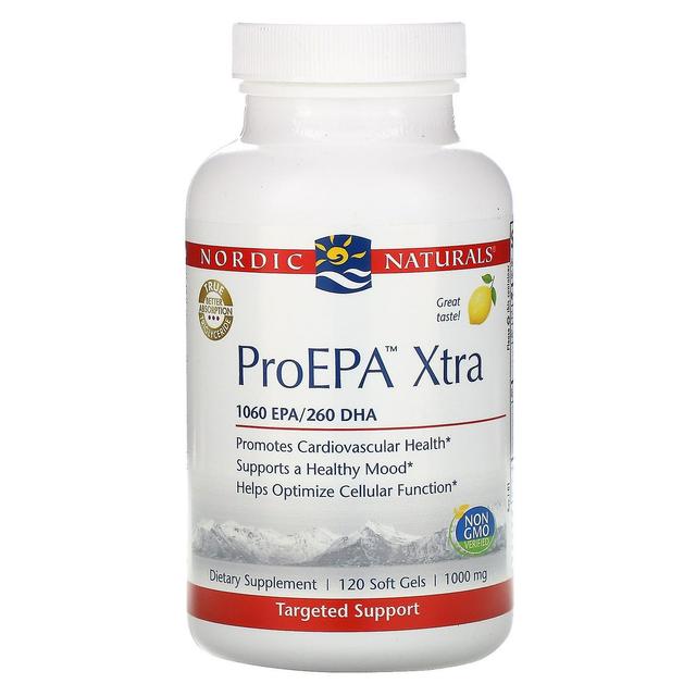 Nordic Naturals, ProEPA Xtra, Citroen, 1.000 mg, 120 zachte gels on Productcaster.