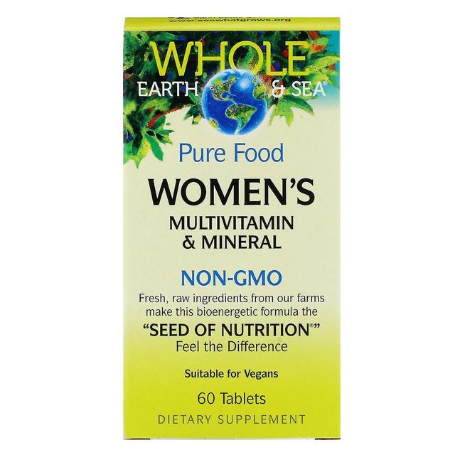 Natural Factors Fatores Naturais, Terra Inteira & Mar, Multivitamíno feminino & Mineral, 60 Comprimidos on Productcaster.