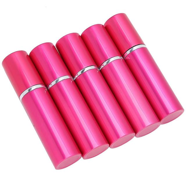 Perfume Atomizer Aluminum Portable 10ml Refillable Perfume Spray Bottle Set of 5 Rose Red on Productcaster.