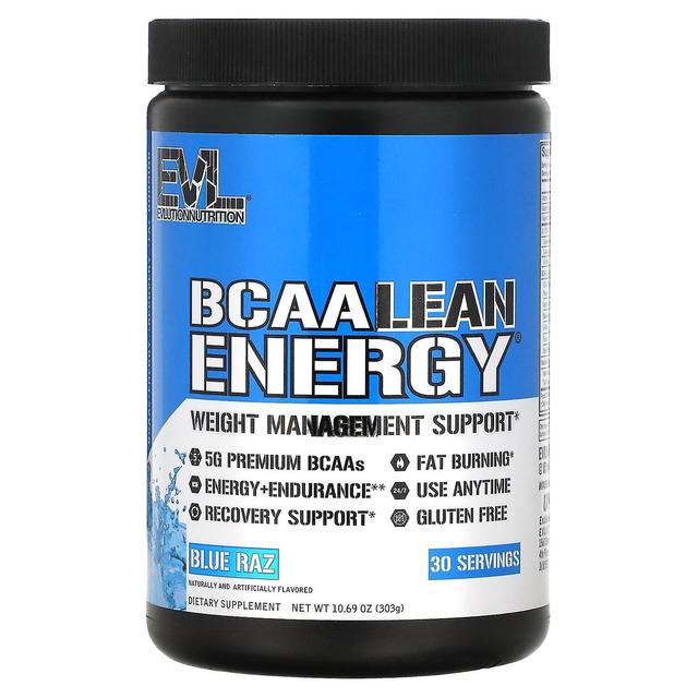 EVLution Nutrition, BCAA LEAN ENERGY, Blue Raz, 10.69 oz (303 g) on Productcaster.