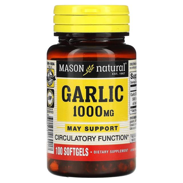 Mason Natural, Garlic Oil, 1,000 mg, 100 Softgels on Productcaster.